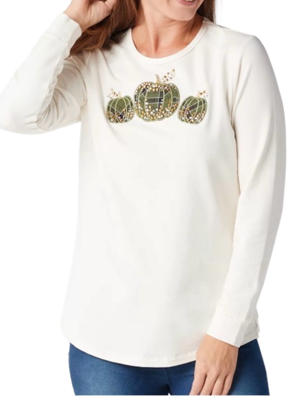 192. NWOT WOMENS QUACKER FACTORY L DETAIL TOP